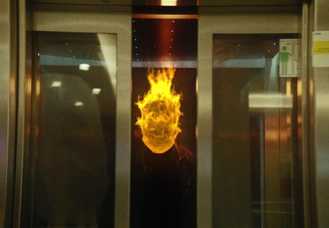 Video Reference: Amber, Fixture, Orange, Interior design, Gas, Tints and shades, Automotive lighting, Glass, Heat, Art