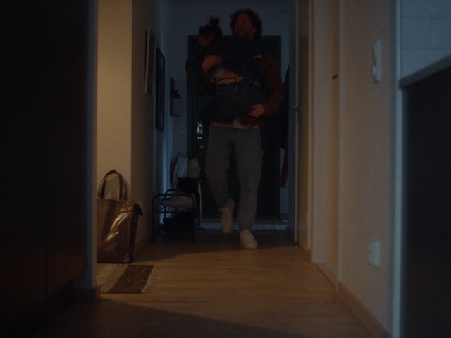 Video Reference: Shorts, Wood, Door, Floor, Flooring, Hardwood, Thigh, Home door, House, Knee