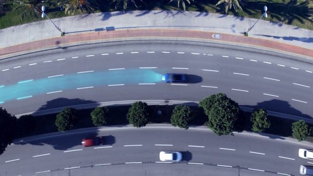 Video Reference: Daytime, Plant, Light, Automotive tire, Infrastructure, Road surface, Asphalt, Urban design, Tree, Tar