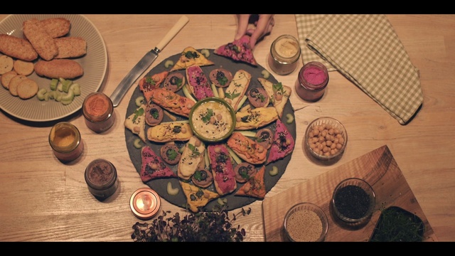 Video Reference: Food, Dishware, Wood, Tableware, Art, Tints and shades, Cuisine, Circle, Dish, Ingredient