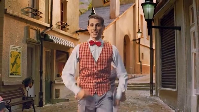 Video Reference: Window, Building, Tartan, Dress shirt, Sleeve, Street fashion, Standing, Door, Collar, Wood