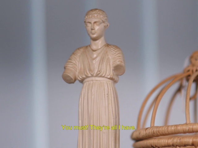 Video Reference: Sculpture, Art, Wood, Statue, Artifact, Chest, Carving, Metal, Sitting, Wicker