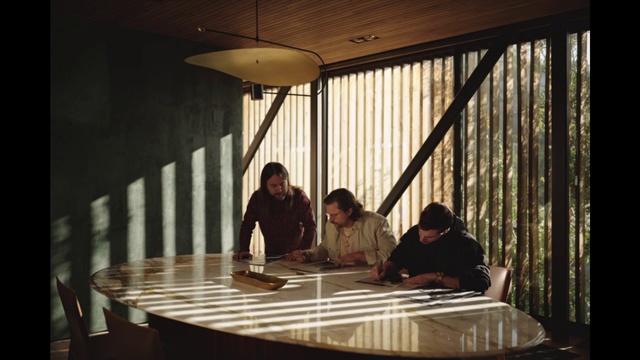 Video Reference: Table, Architecture, Wood, Interior design, Shade, Line, Tints and shades, Building, Flooring, Leisure