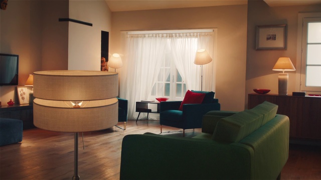 Video Reference: Furniture, Couch, Comfort, Table, Lamp, Lighting, Textile, Wood, Shade, Building