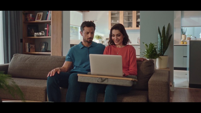 Video Reference: Jeans, Computer, Personal computer, Laptop, Plant, Comfort, Couch, Gadget, Houseplant, Shelf