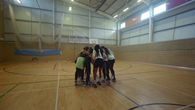 Video Reference: Footwear, Field house, Player, Knee pad, Flooring, Sports, Leisure, Team sport, Ball game, Competition event