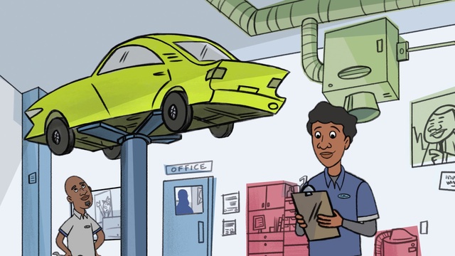 Video Reference: Car, Motor vehicle, Hood, Wheel, Cartoon, Vehicle, Automotive lighting, Automotive design, Mode of transport, Automotive exterior