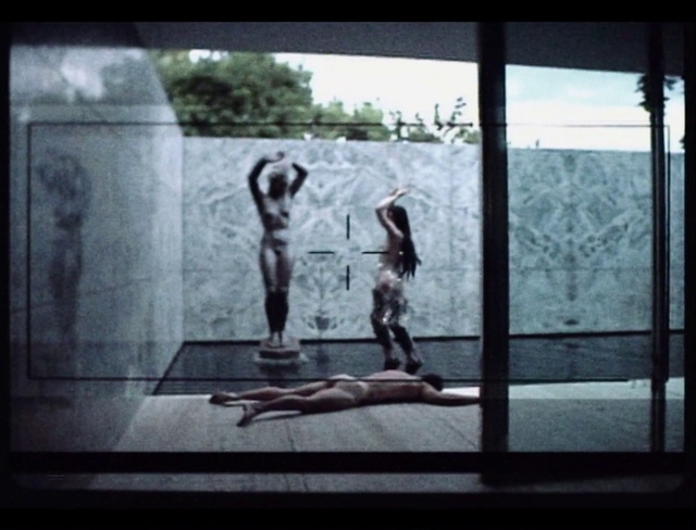 Video Reference: Window, Fixture, Rectangle, Shade, Art, Tints and shades, Glass, Room, Darkness, Visual arts