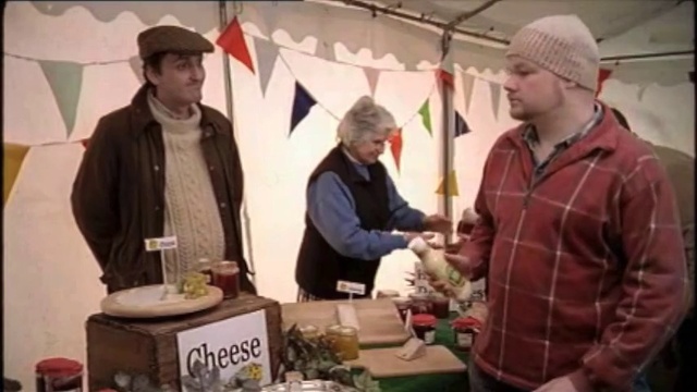 Video Reference: Outerwear, Hat, Community, Jacket, Event, Local food, Cap, Selling, Marketplace, Tartan