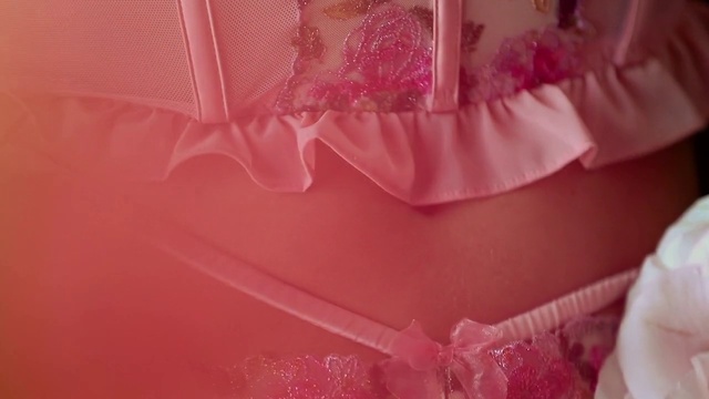 Video Reference: Dress, Sleeve, Window, Embellishment, Pink, Silk, Waist, Red, Magenta, Satin
