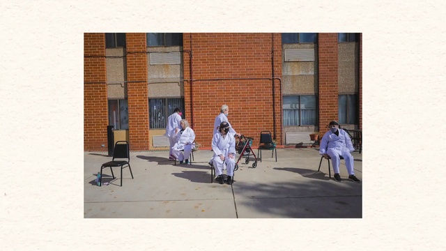 Video Reference: Window, Furniture, Chair, Dress, Building, Art, Street fashion, Landscape, Door, Leisure