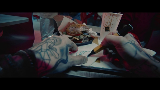 Video Reference: Hand, Arm, Mouth, Tattoo artist, Art, Gesture, Eyelash, Finger, Nail, Pink