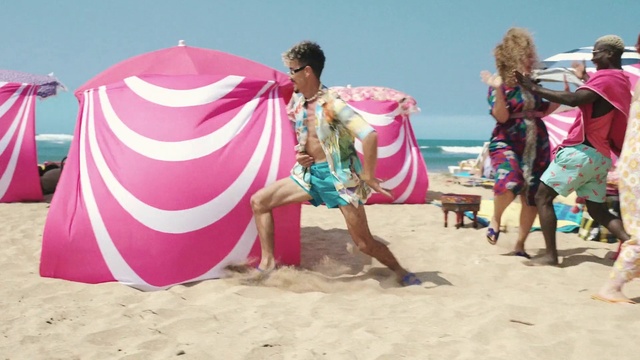 Video Reference: People on beach, Sky, Beach, Shorts, Trunks, Travel, Leisure, Fun, Sand, Landscape