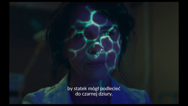 Video Reference: Shoulder, Neck, Jaw, Art, Gas, Electric blue, Font, Chest, Symmetry, Darkness