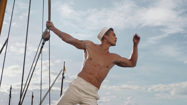 Video Reference: Cloud, Sky, Arm, Shorts, Gesture, Flash photography, Elbow, Chest, Happy, Hat