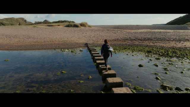 Video Reference: Water, Sky, Water resources, People in nature, Natural landscape, Bank, Watercourse, Horizon, Landscape, Waterway