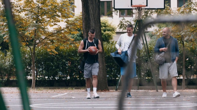 Video Reference: Footwear, Shorts, Basketball hoop, Tree, Leisure, Luggage and bags, Street fashion, Recreation, Fun, T-shirt