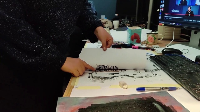 Video Reference: Computer, Table, Personal computer, Computer keyboard, Desk, Peripheral, Computer monitor, Input device, Chair, Nail