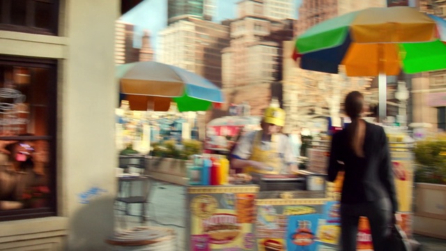 Video Reference: Umbrella, Selling, City, Market, Tints and shades, Travel, Retail, Road, Urban area, Hawker