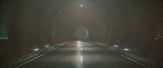 Video Reference: Automotive lighting, Road surface, Asphalt, Tree, Tints and shades, Tunnel, Midnight, Road, Symmetry, Concrete