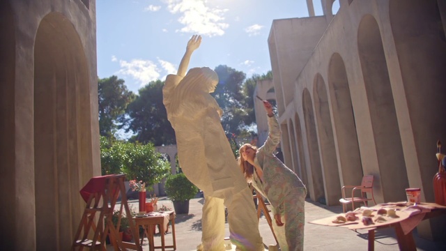 Video Reference: Sky, Cloud, Temple, Gesture, Tree, Leisure, Art, Landscape, Chair, Travel
