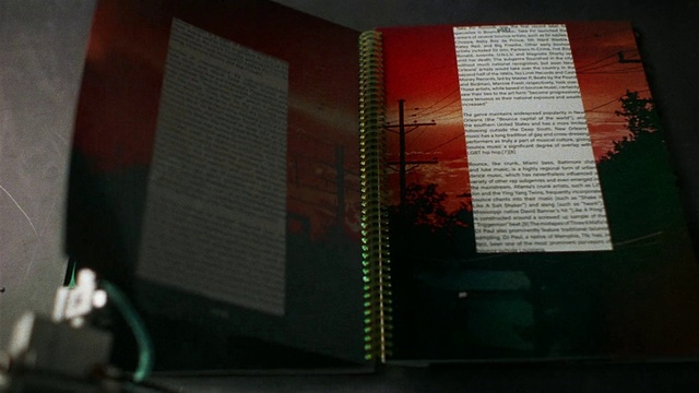 Video Reference: Rectangle, Font, Tints and shades, Space, Magenta, Room, Audio equipment, Publication, Art, Pattern