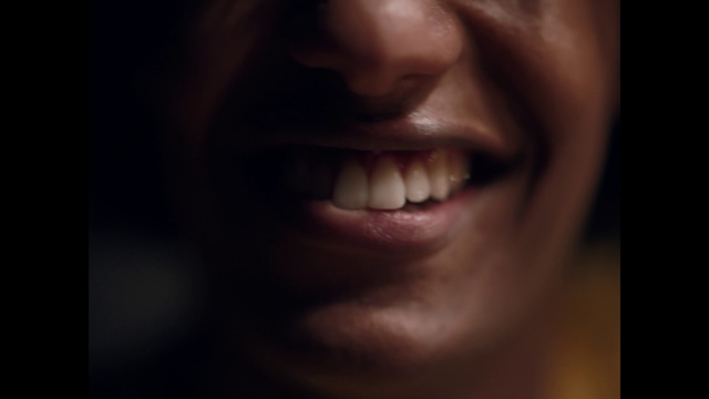 Video Reference: Nose, Lip, Smile, Tooth, Eyelash, Human body, Jaw, Flash photography, Ear, Gesture