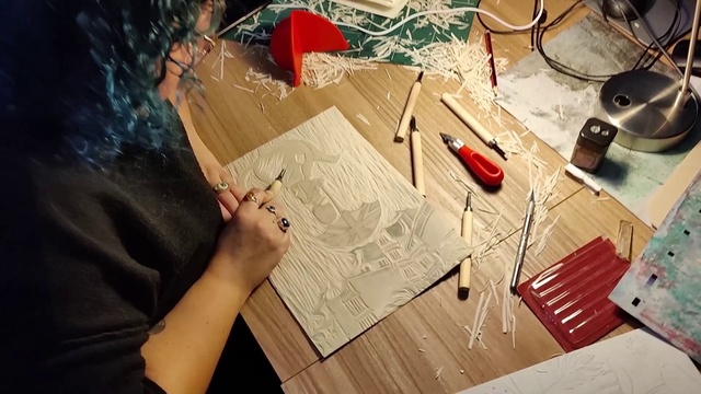 Video Reference: Automotive design, Wood, Eyewear, Font, Handwriting, Table, Art, Pen, Artist, Event