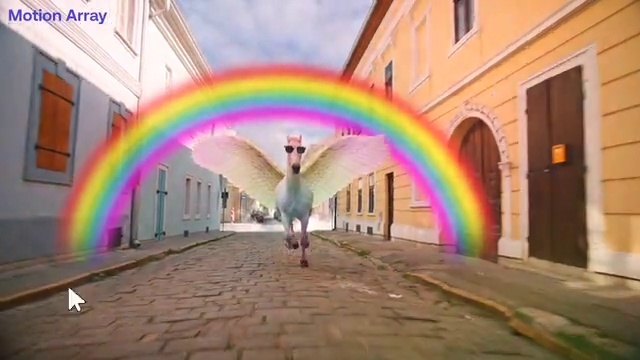 Video Reference: Rainbow, Building, Light, Window, Morning, Landmark, Facade, Symmetry, Art, Font