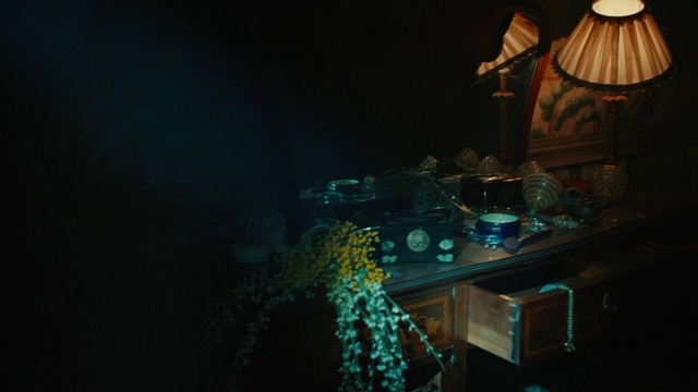 Video Reference: Table, Entertainment, Event, Space, Electric blue, Darkness, Desk, Chair, Building, House