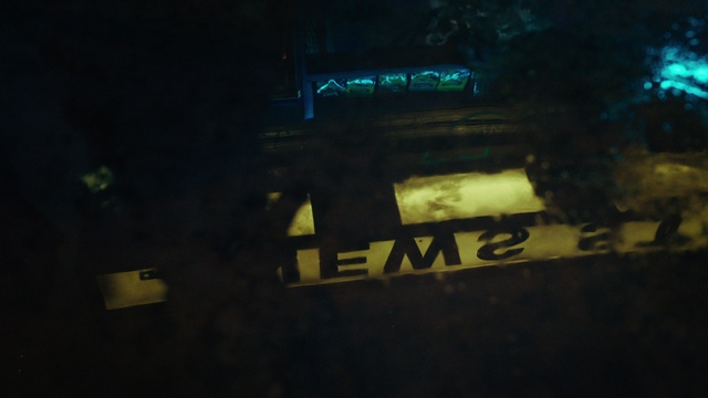 Video Reference: Automotive lighting, Font, Gas, Motor vehicle, Bumper, Automotive exterior, Midnight, Electric blue, Auto part, Darkness