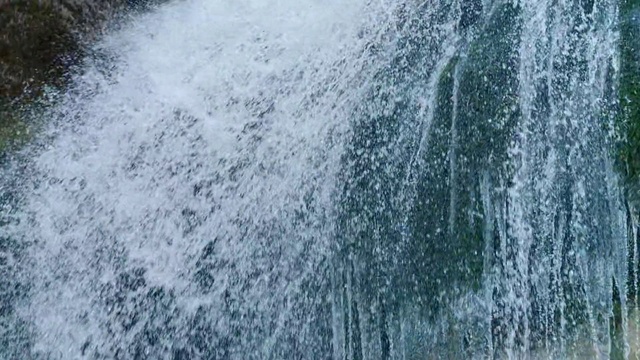 Video Reference: Water, Liquid, Waterfall, Natural landscape, Grey, Tree, Fluvial landforms of streams, Watercourse, Sky, Grass