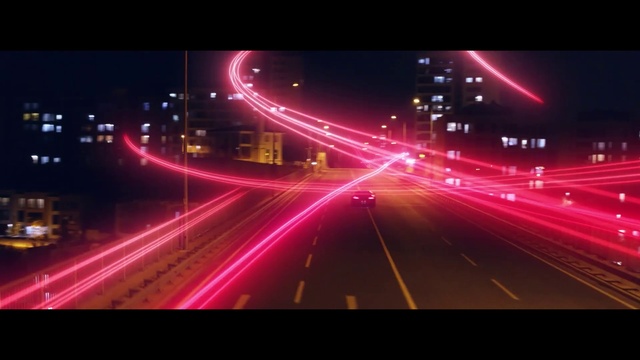 Video Reference: Automotive lighting, Light, Infrastructure, Electricity, Asphalt, Road surface, Mode of transport, Thoroughfare, Line, Midnight
