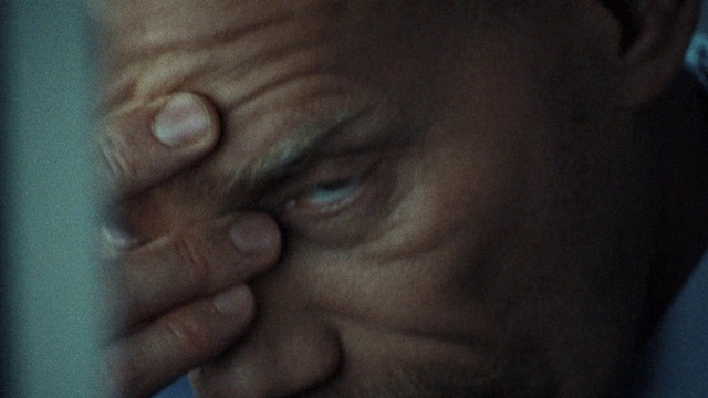Video Reference: Cheek, Eyelash, Jaw, Neck, Gesture, Wrinkle, Art, Darkness, Painting, Visual arts