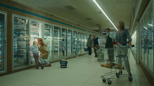 Video Reference: Standing, Shopping cart, Building, Wheel, Retail, Customer, Service, Flooring, Door, Event