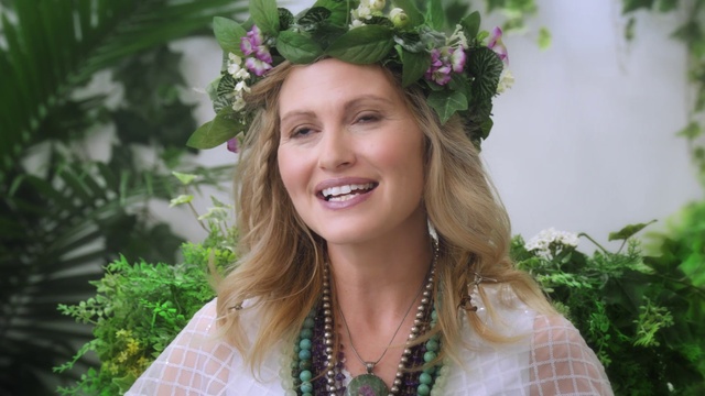 Video Reference: Face, Smile, Facial expression, Nature, Leaf, People in nature, Plant, Botany, Happy, Iris