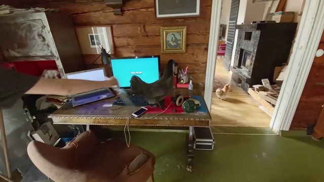 Video Reference: Table, Building, Wood, Picture frame, Interior design, Flooring, Floor, Automotive design, Computer desk, Office equipment