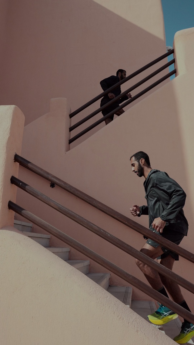 Video Reference: Stairs, Wood, Composite material, Handrail, Building, Plaster, Art, Paint, Metal, Hardwood