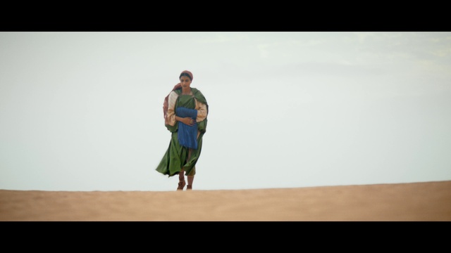 Video Reference: Gesture, Sky, People in nature, Travel, Landscape, Art, Horizon, Fashion design, Electric blue, Fun