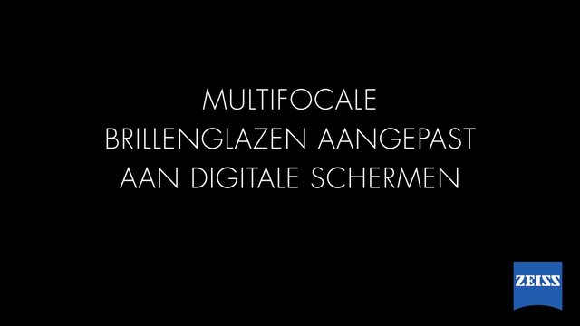 Video Reference: text, title slide, Dutch, multifocal, lenses, digital screens, optics, black background, logo, branding, presentation, advertisement