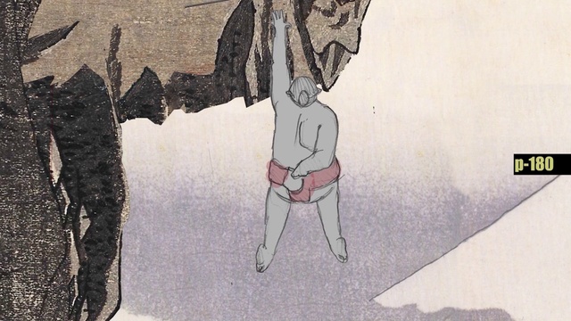 Video Reference: Vertebrate, Mammal, Gesture, Art, Cartoon, Painting, Knee, Thigh, Human leg, Font