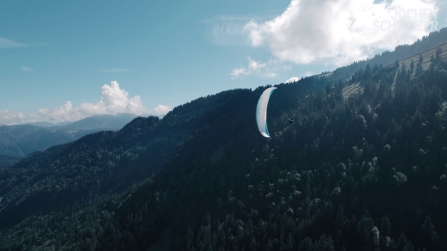 Video Reference: Cloud, Sky, Plant, Mountain, Paragliding, Slope, Highland, Tree, Terrain, Cumulus