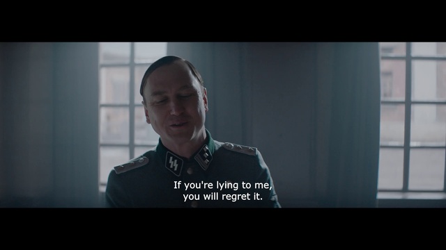 Video Reference: Flash photography, Jaw, Sleeve, Collar, Window, Font, Electric blue, Screenshot, Display device, Formal wear