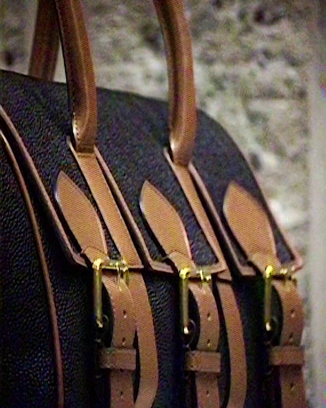 Video Reference: Brown, Musical instrument accessory, Luggage and bags, Bag, Tints and shades, Eyewear, Font, Strap, Personal protective equipment, Metal