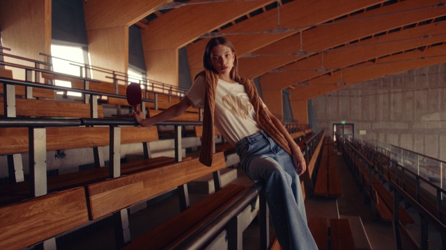 Video Reference: Flash photography, Wood, Denim, Leisure, Hardwood, Handrail, Symmetry, Sitting, Games, Recreation