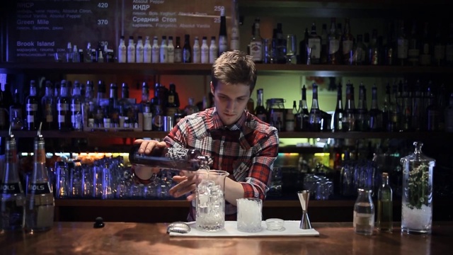 Video Reference: Drinking establishment, Drinkware, Bottle, Tableware, Barware, Shelf, Alcoholic beverage, Drink, Alcohol, Glass bottle