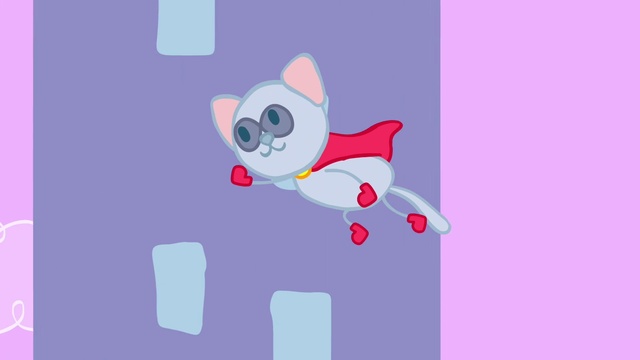 Video Reference: Mammal, Cartoon, Art, Font, Magenta, Fictional character, Animated cartoon, Happy, Illustration, Carmine