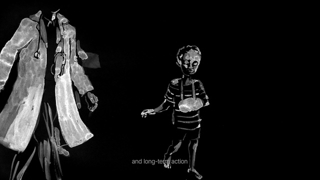 Video Reference: Flash photography, Performing arts, Entertainment, Art, Fashion design, Event, Costume design, Skeleton, Fictional character, Darkness