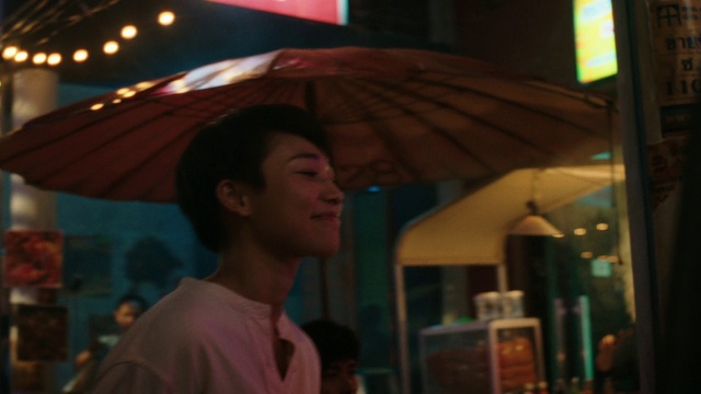 Video Reference: Forehead, Chin, Mouth, Smile, Flash photography, Umbrella, Fun, Happy, Midnight, Leisure