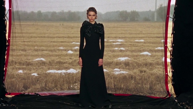 Video Reference: Ecoregion, Dress, Flash photography, Standing, Gesture, People in nature, Grass, Grassland, Sky, Landscape